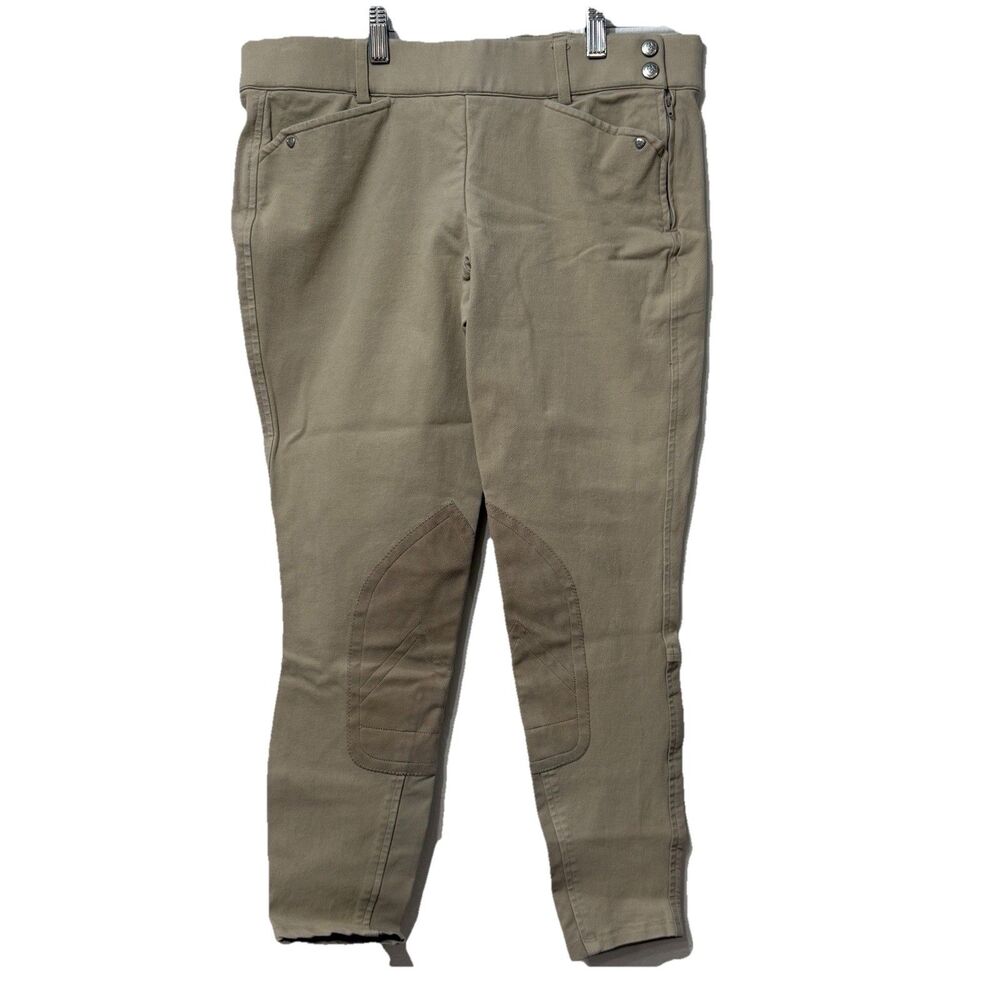 Ariat Women’s Riding Pants Heritage Elite Low Rise Knee Patch Breech Tan 32 Reg